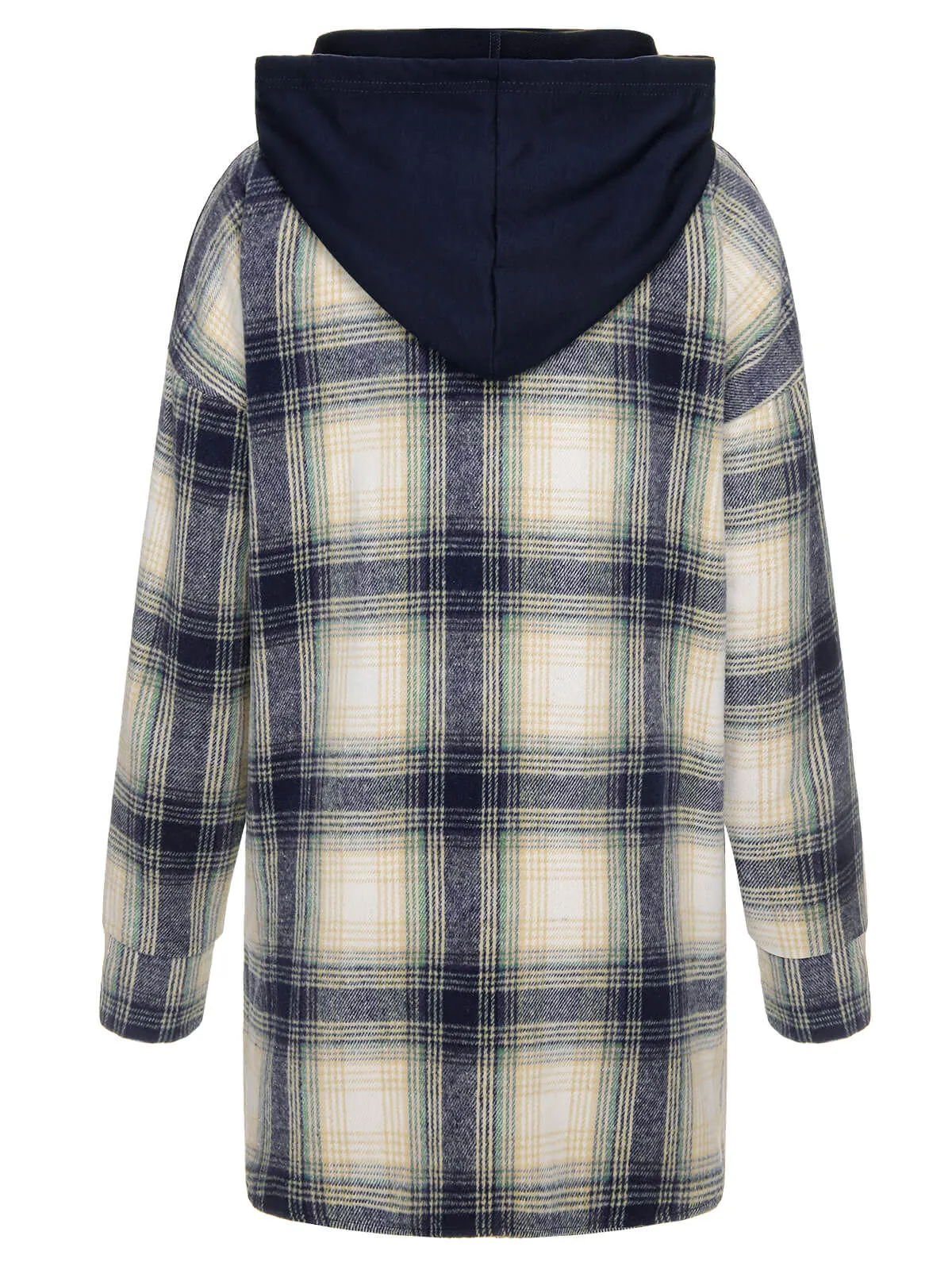 1960s Scottish Plaid Patchwork Long Hoodie