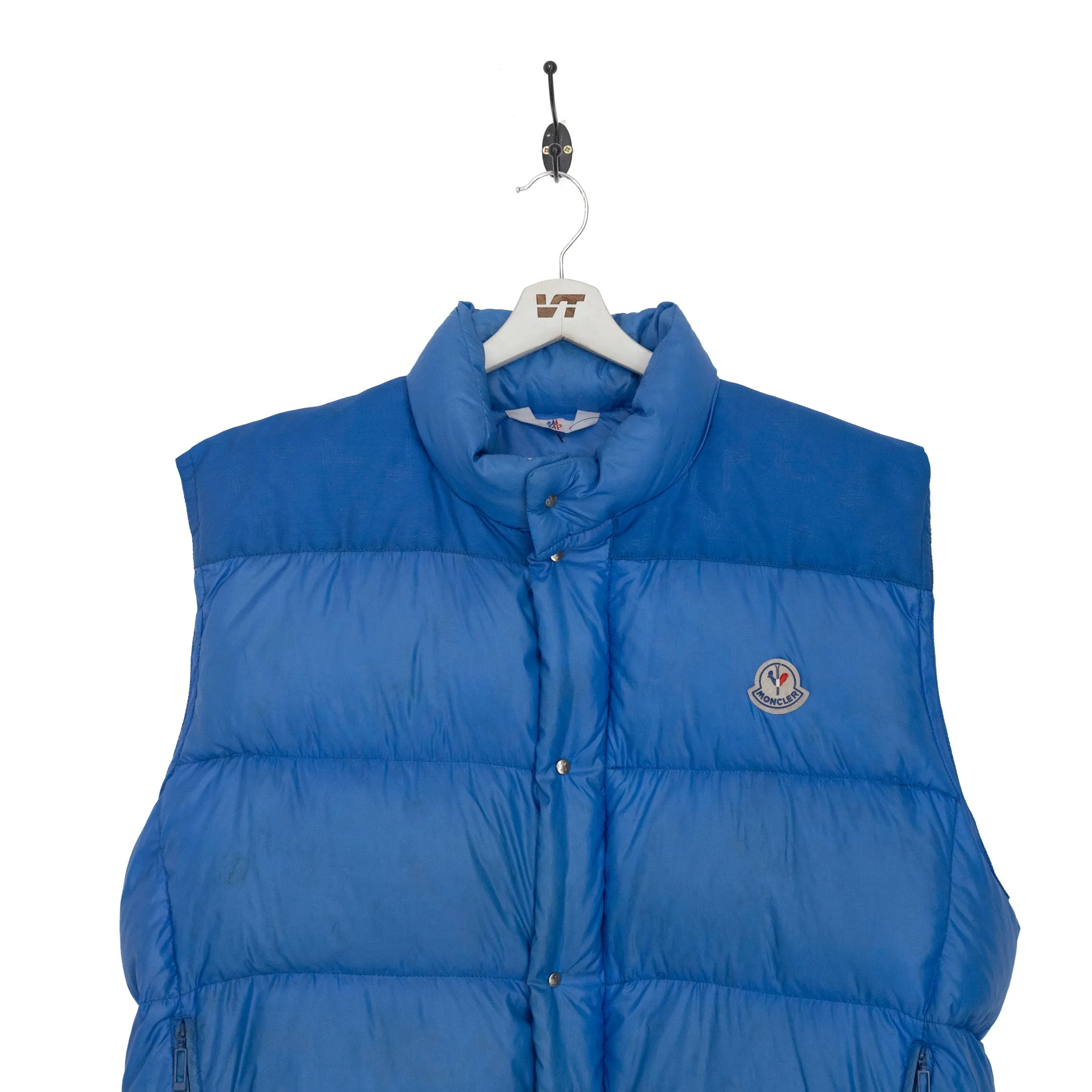 1980s Moncler Sky Blue Quilted Puffer Gilet