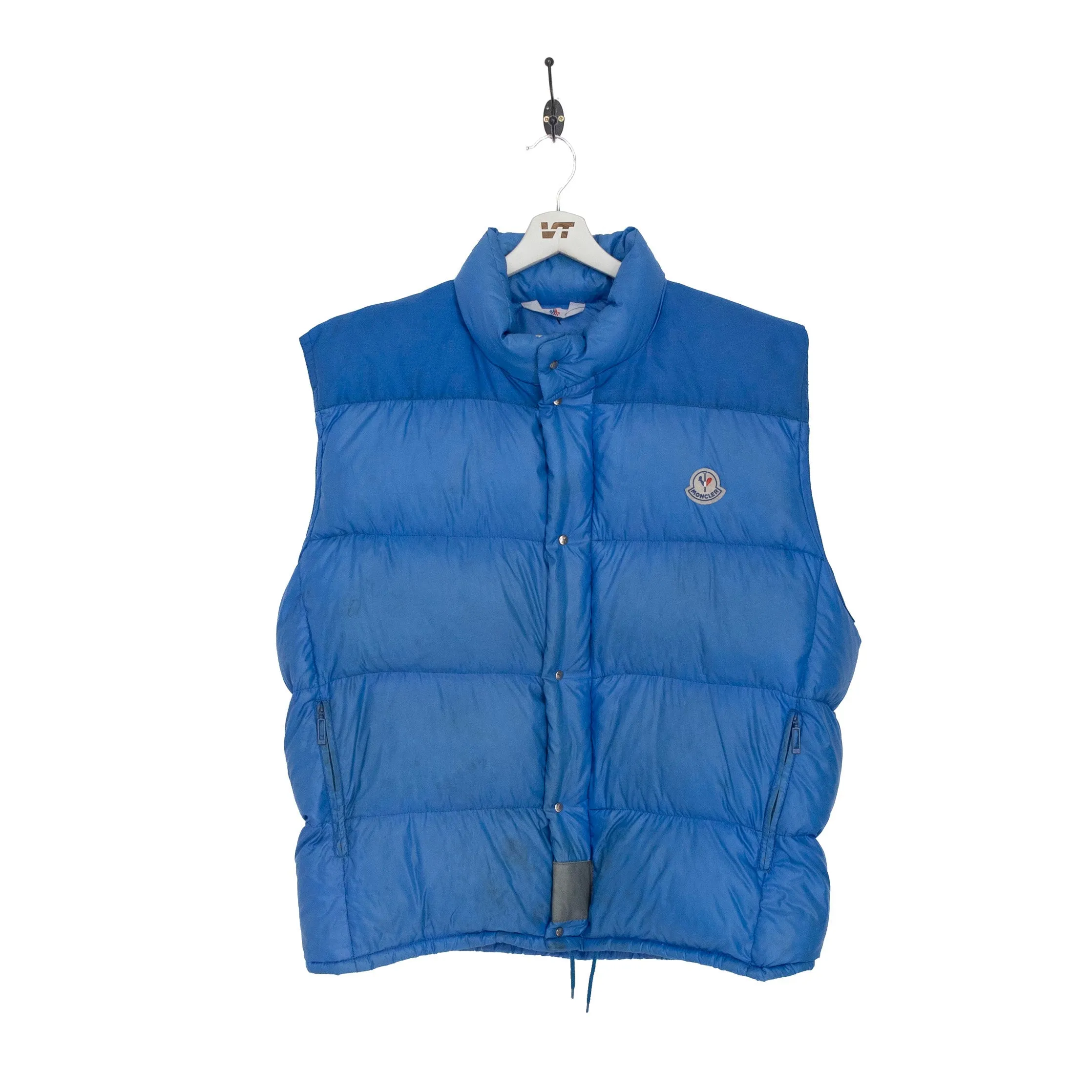 1980s Moncler Sky Blue Quilted Puffer Gilet