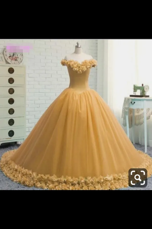 2024 Off The Shoulder Ball Gown Quinceanera Dresses Tulle With PEZ4E5YF