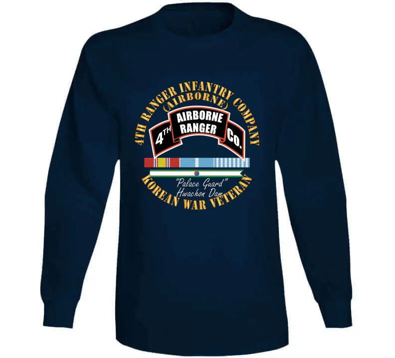 4th Ranger Infantry Company - Airborne - Korea W Svc Ribbons X 300 Classic T Shirt, Crewneck Sweatshirt, Hoodie, Long Sleeve