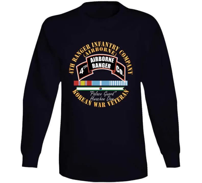 4th Ranger Infantry Company - Airborne - Korea W Svc Ribbons X 300 Classic T Shirt, Crewneck Sweatshirt, Hoodie, Long Sleeve