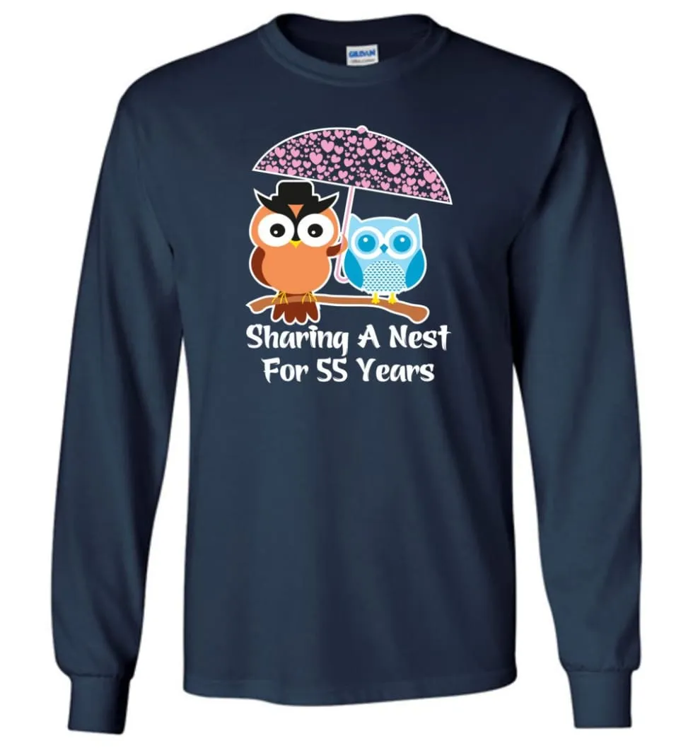 55 Years Wedding Anniversary Gifts Valentine's Day Long Sleeve T-Shirt