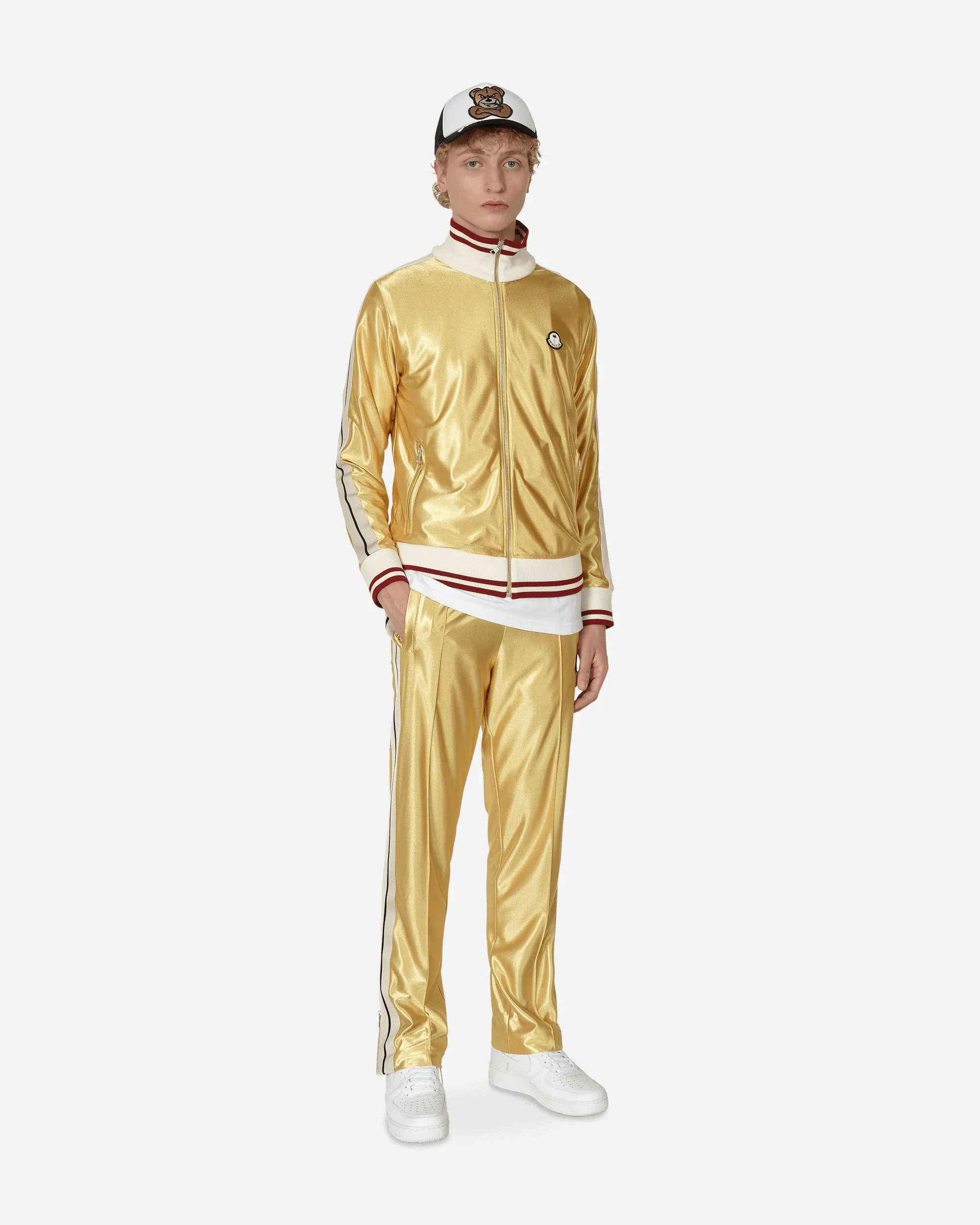 8 Moncler Palm Angels Glossy Zip-Up Sweatshirt Yellow