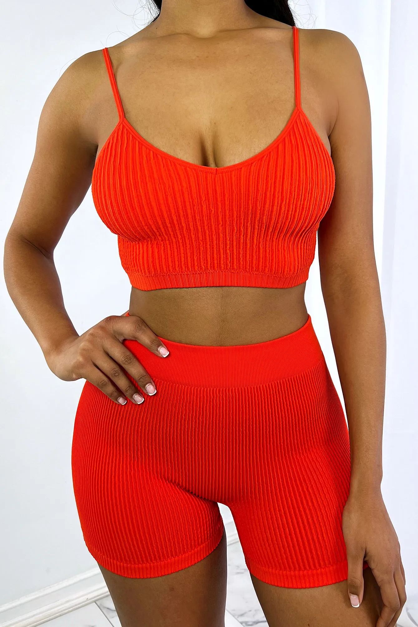 Absolute Ribbed Crop Bra Top