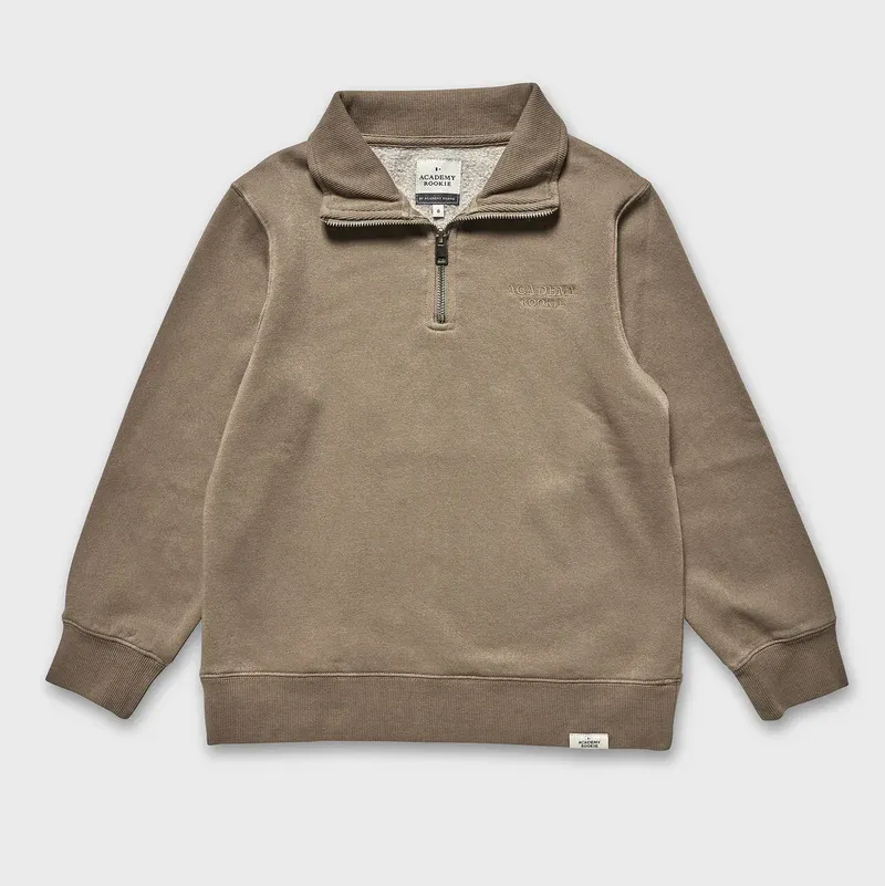 Academy Brand Rookie 1/2 Zip Sweat - Nomad Tan