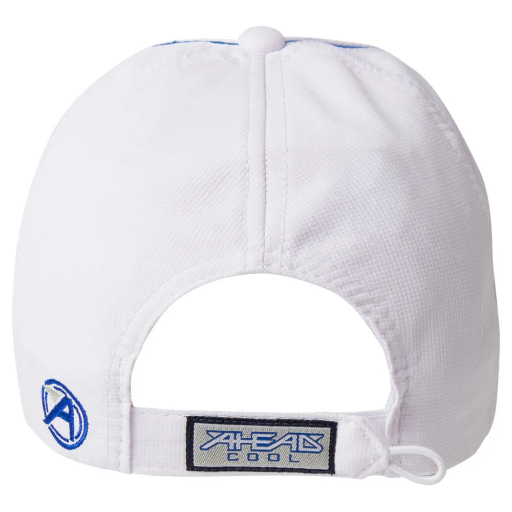 AHEAD Textured White/Cobalt Poly Active Sport Cap