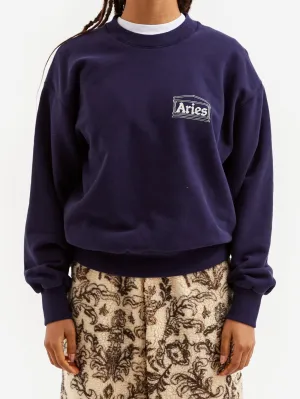 Aries Mini Temple Sweatshirt W - Navy