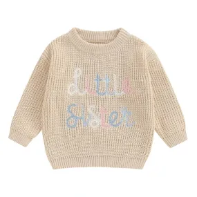 Baby Girls Deluxe Sweater - LITTLE SISTER