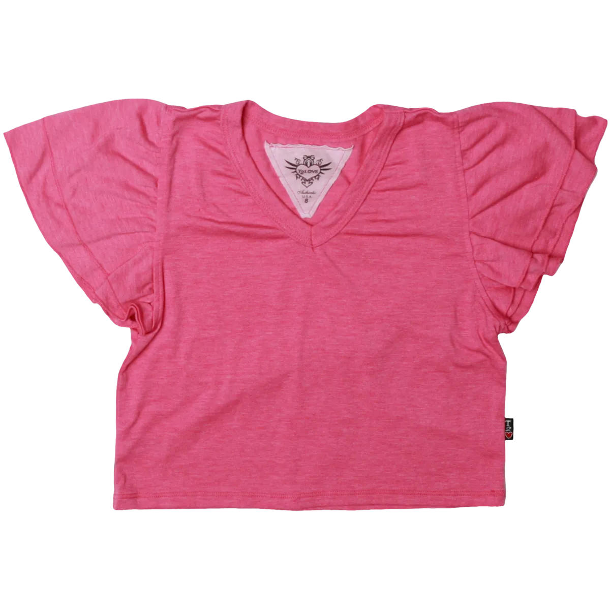 Barbie Pink Double Tier V Neck Top