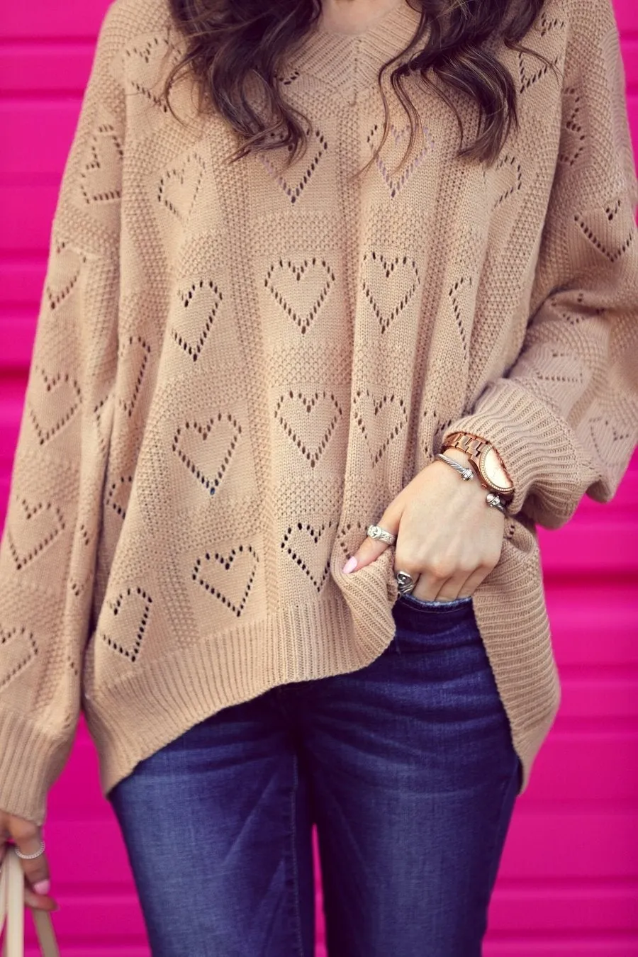 Be Mine Cut Out Heart Sweater