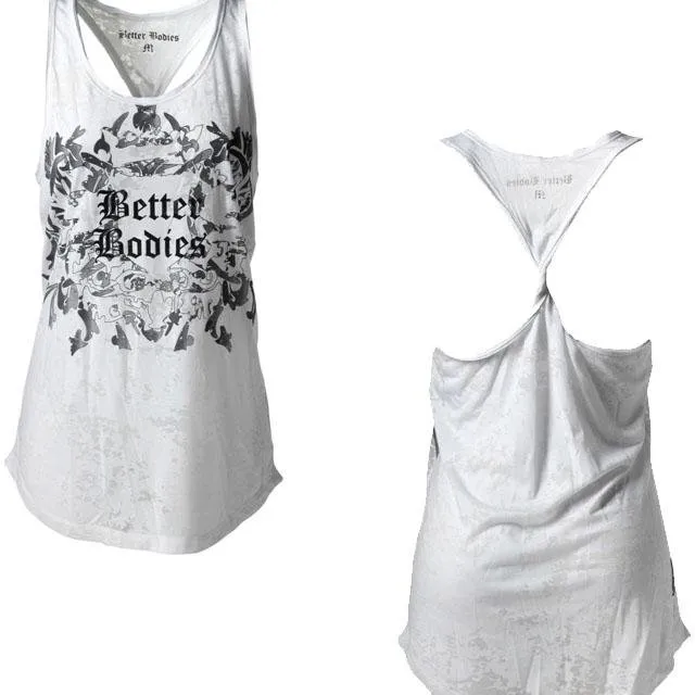 Better Bodies Burnout Tank - White