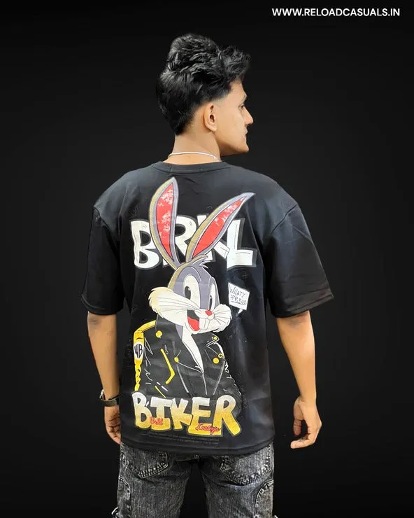 Biker Off Shoulder Imp T-Shirt