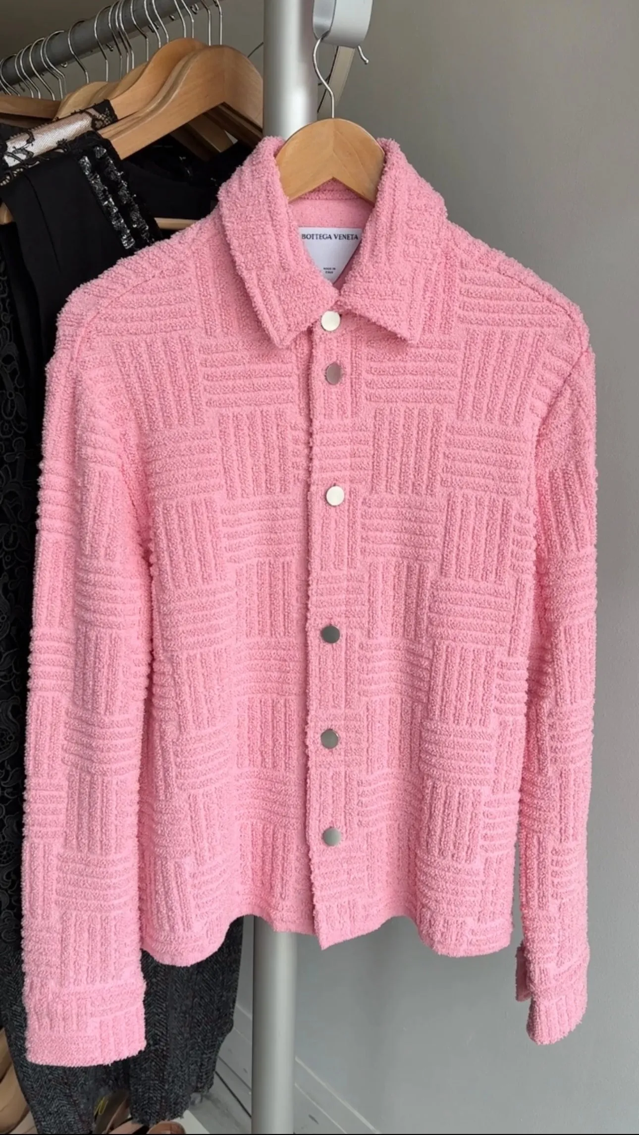 Bottega Veneta Pink Terry Button Down Shirt - M (6/8)