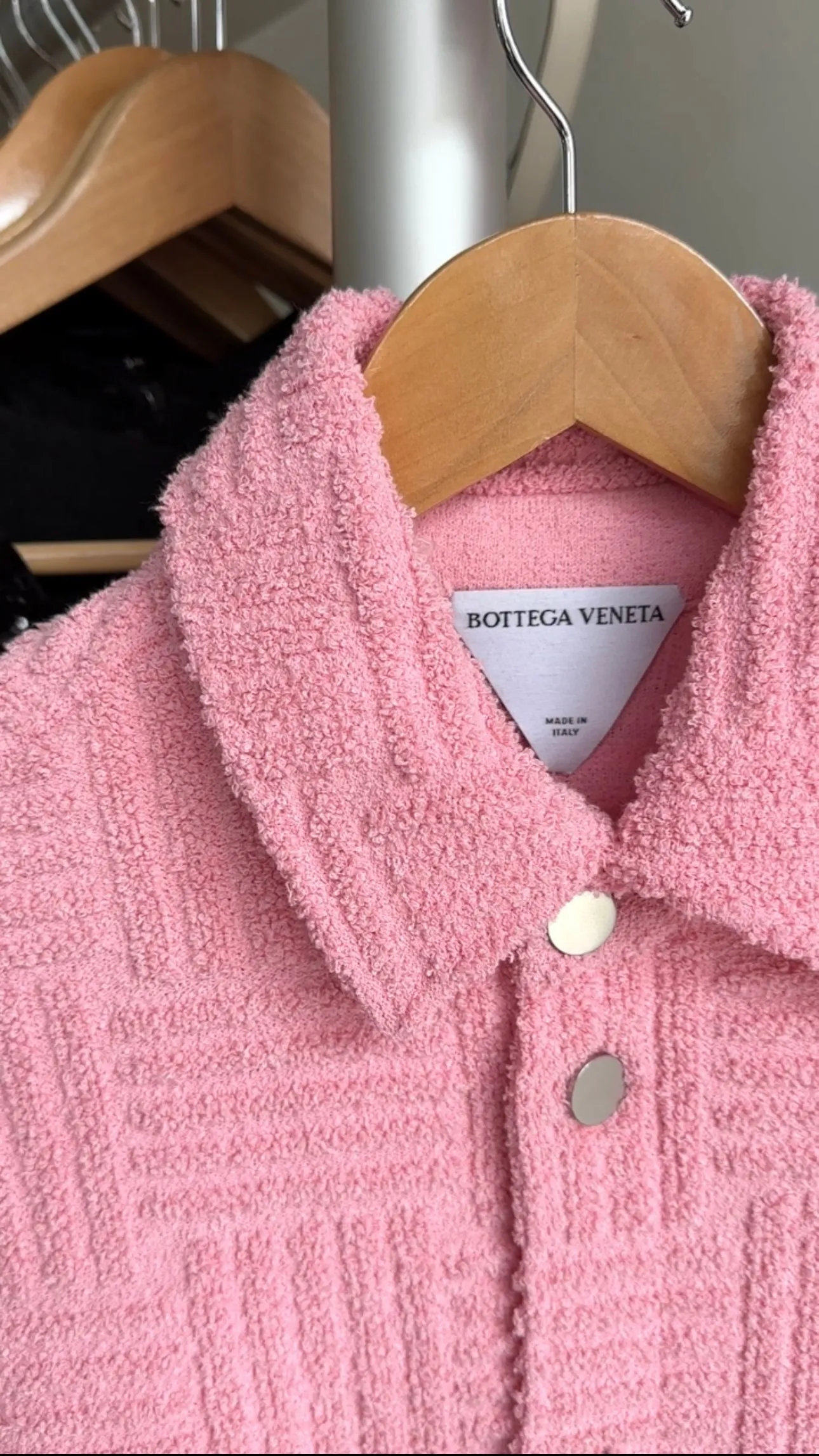 Bottega Veneta Pink Terry Button Down Shirt - M (6/8)