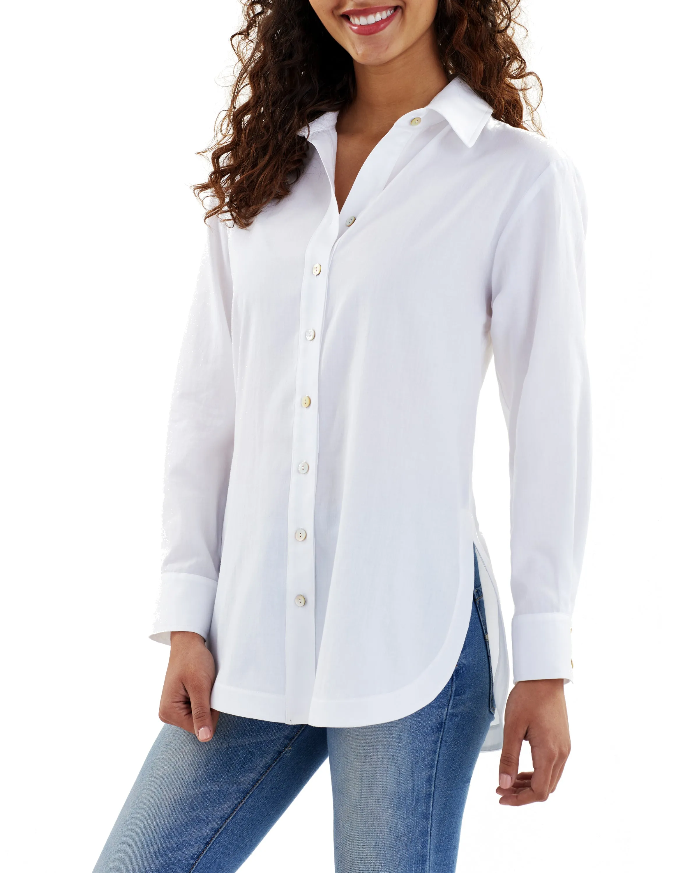 Boyfriend Shirt Rose Cotton Voile