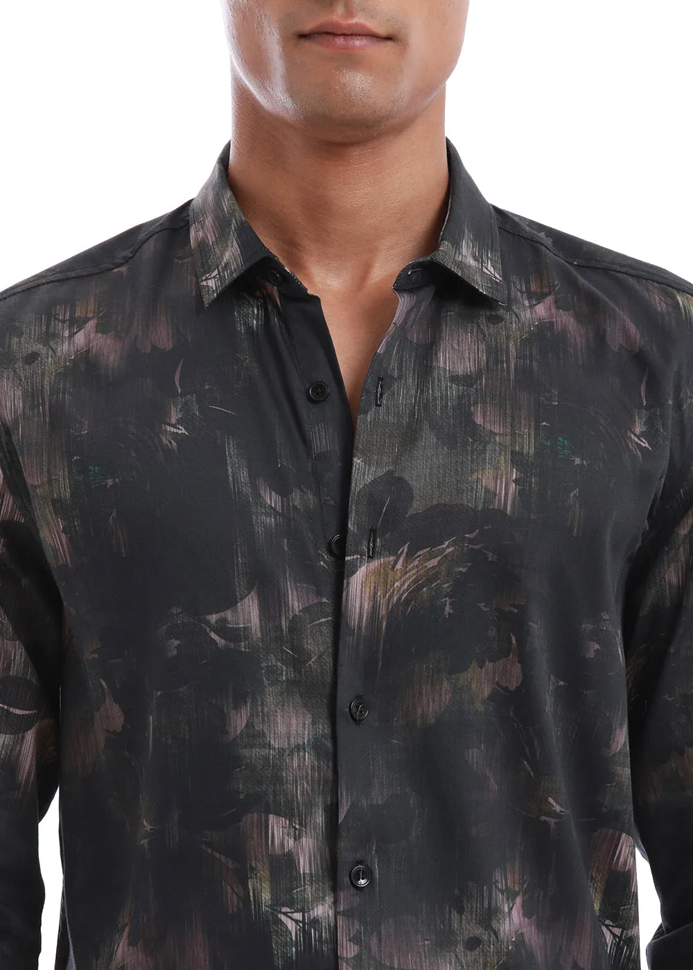 Camo Floral Print Shirt