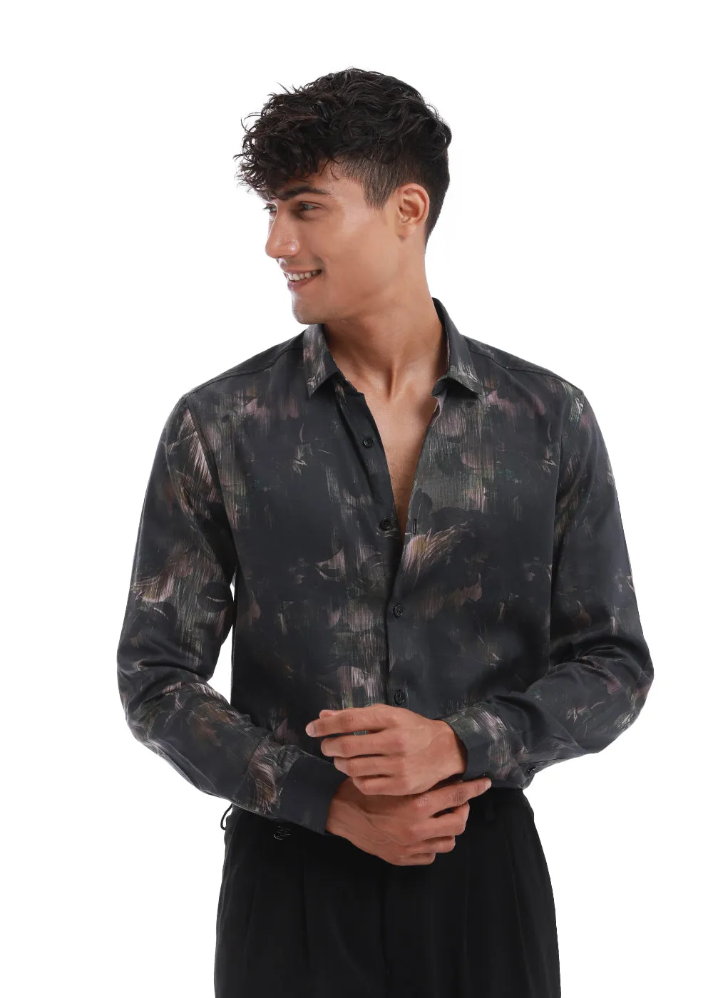 Camo Floral Print Shirt