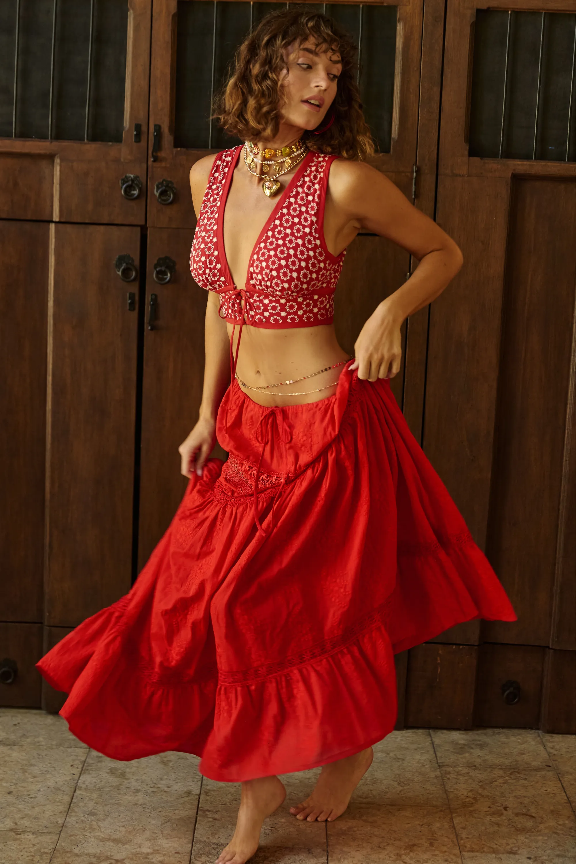 Carnival Red Crop-top