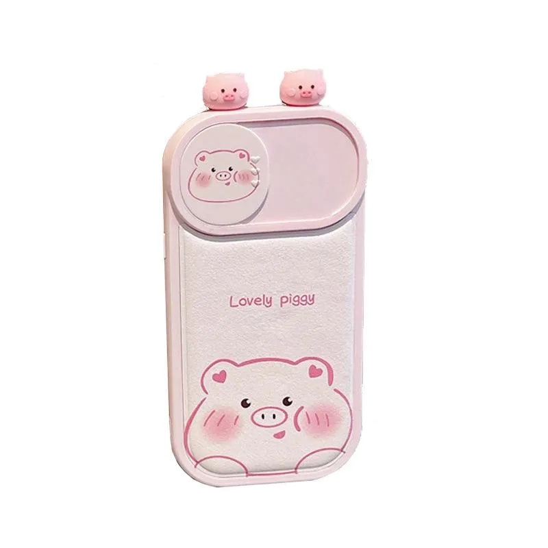 Cartoon Pink Pig, Puppy, Panda, and Cow Cute Phone Case For iPhone 15 Pro Max, 14, 13, 11, or 12