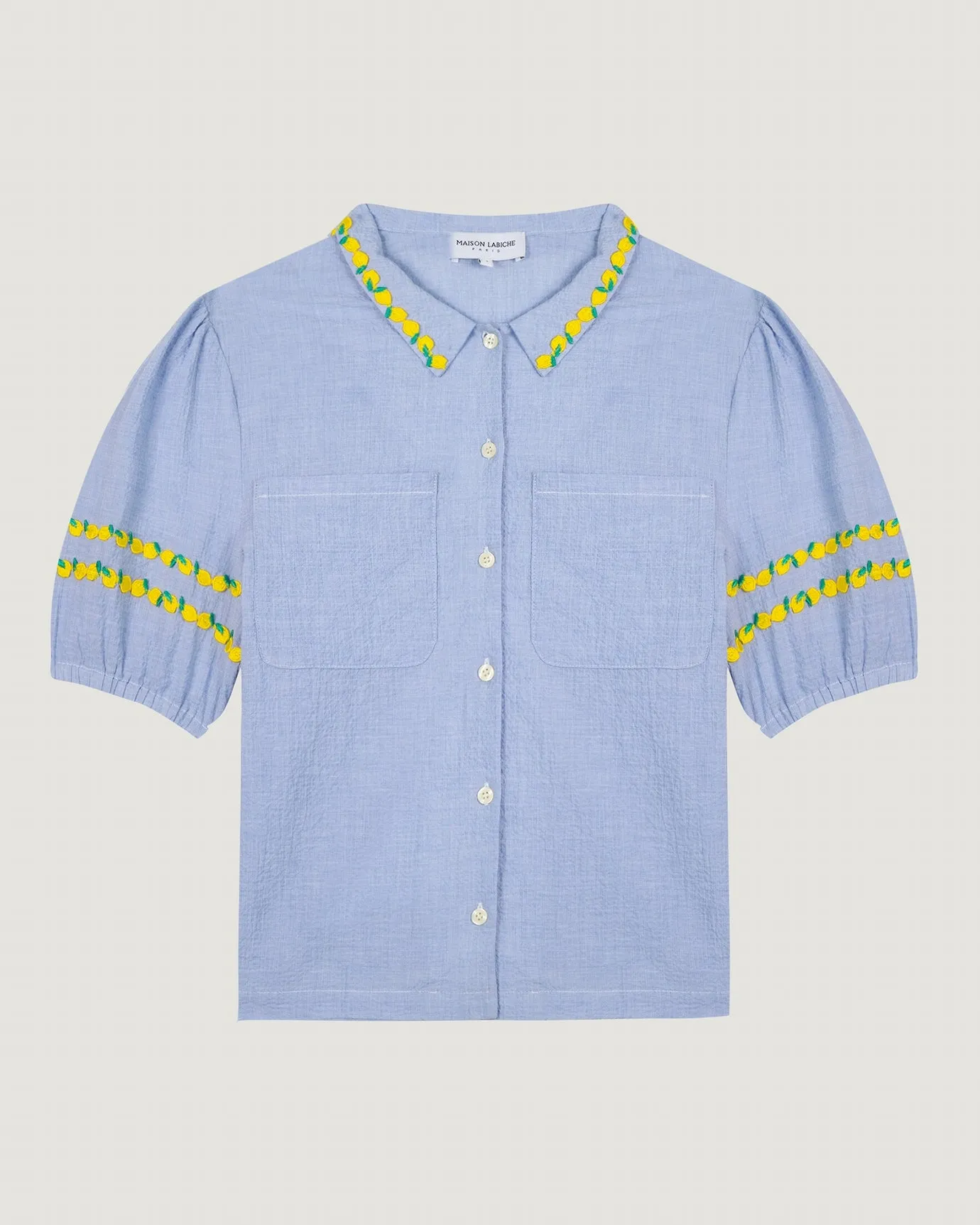 Champmesle Seersucker Shirt "lemon"