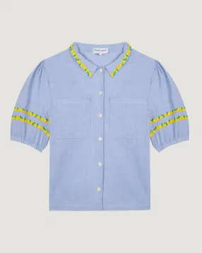 Champmesle Seersucker Shirt "lemon"