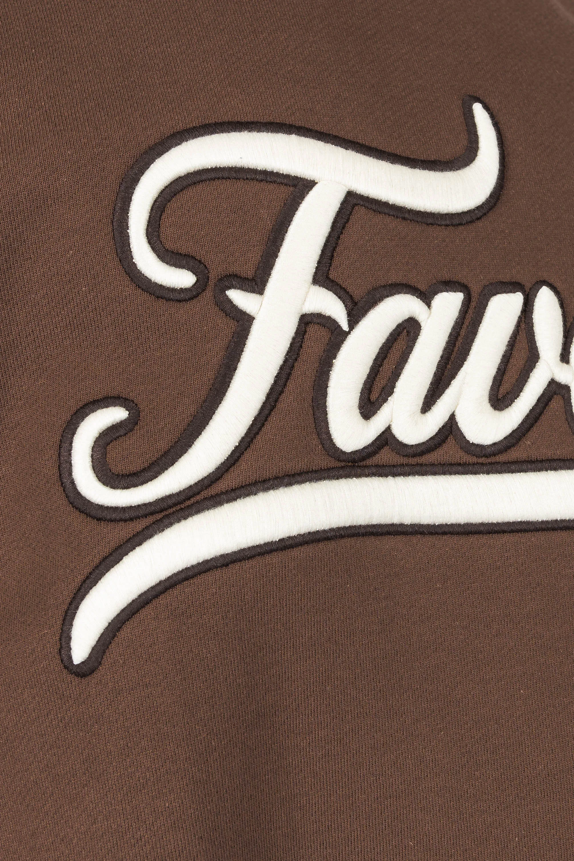 COFFEE BROWN 3D COLLEGE EMBROIDERY CREWNECK