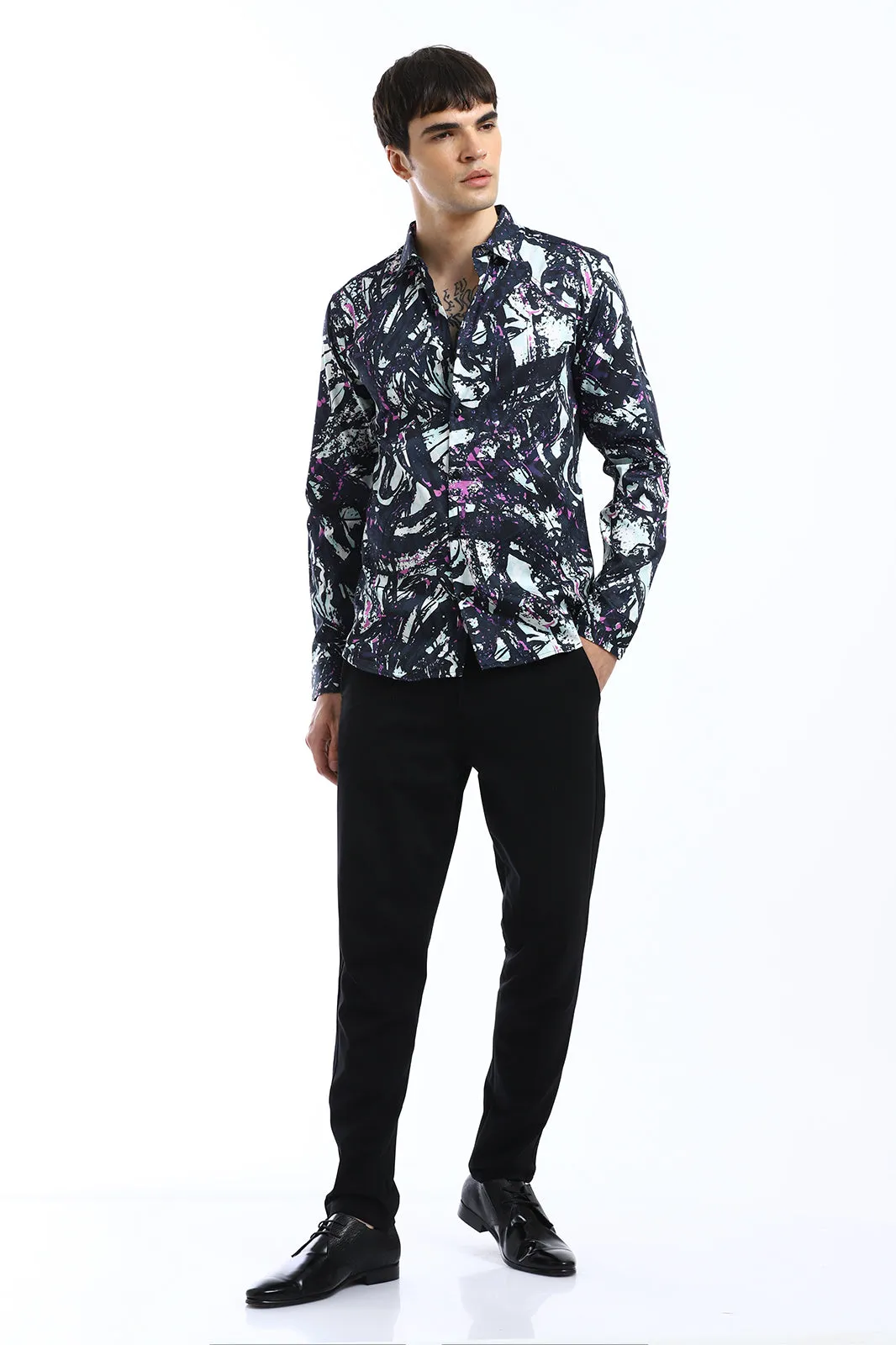 Contempory Marble Printed Shirt