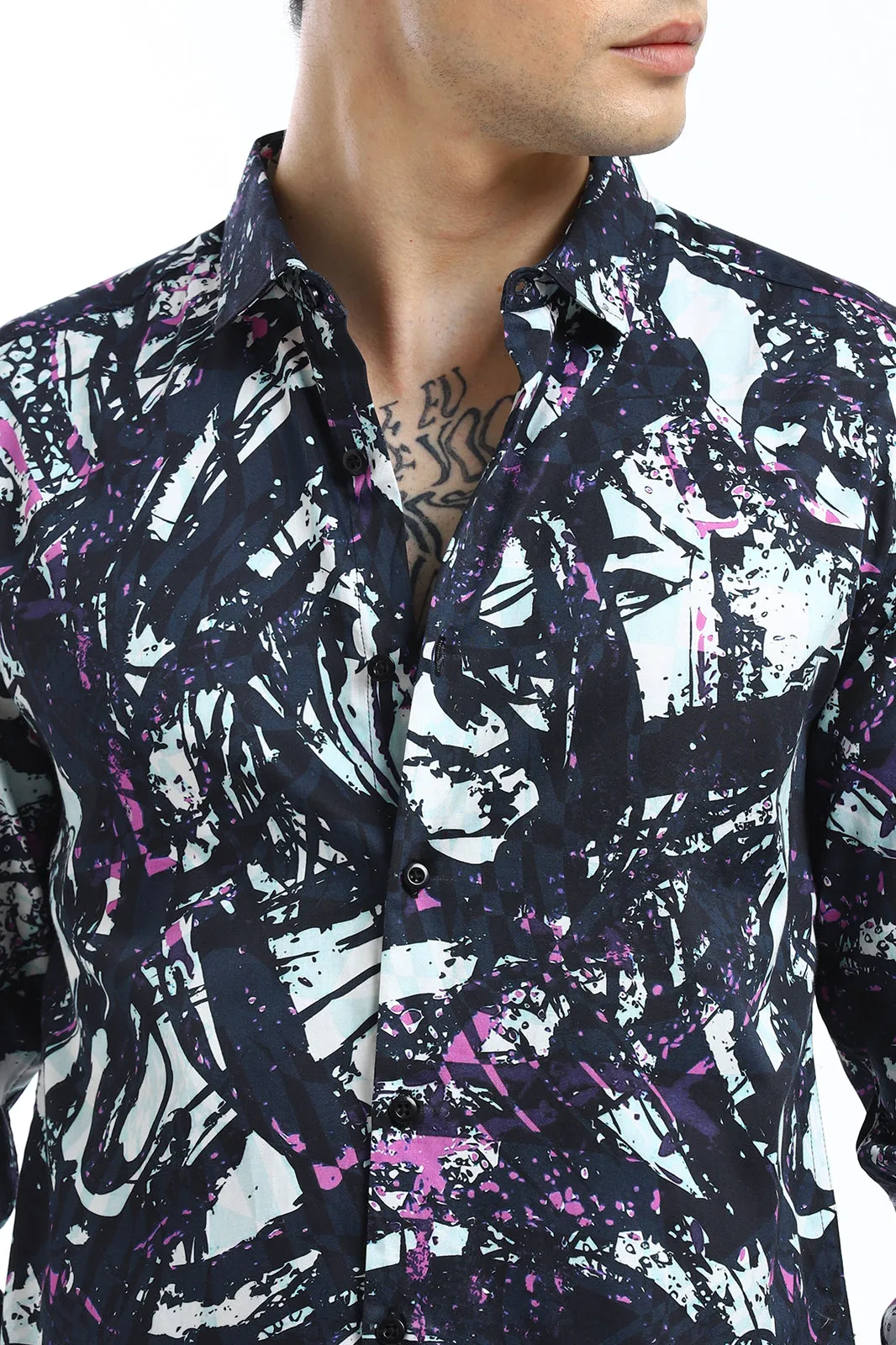 Contempory Marble Printed Shirt