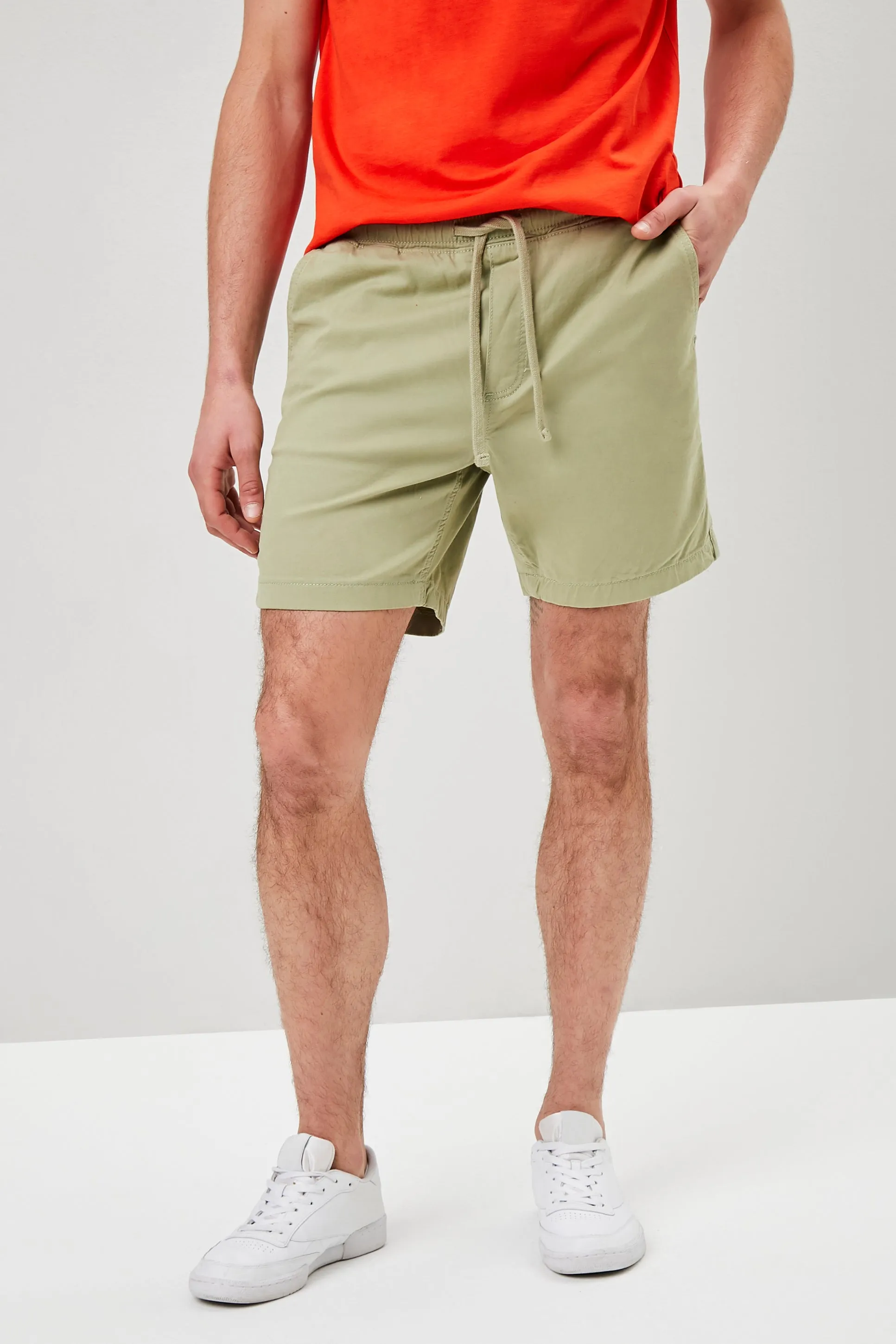 Cotton-Blend Drawstring Shorts