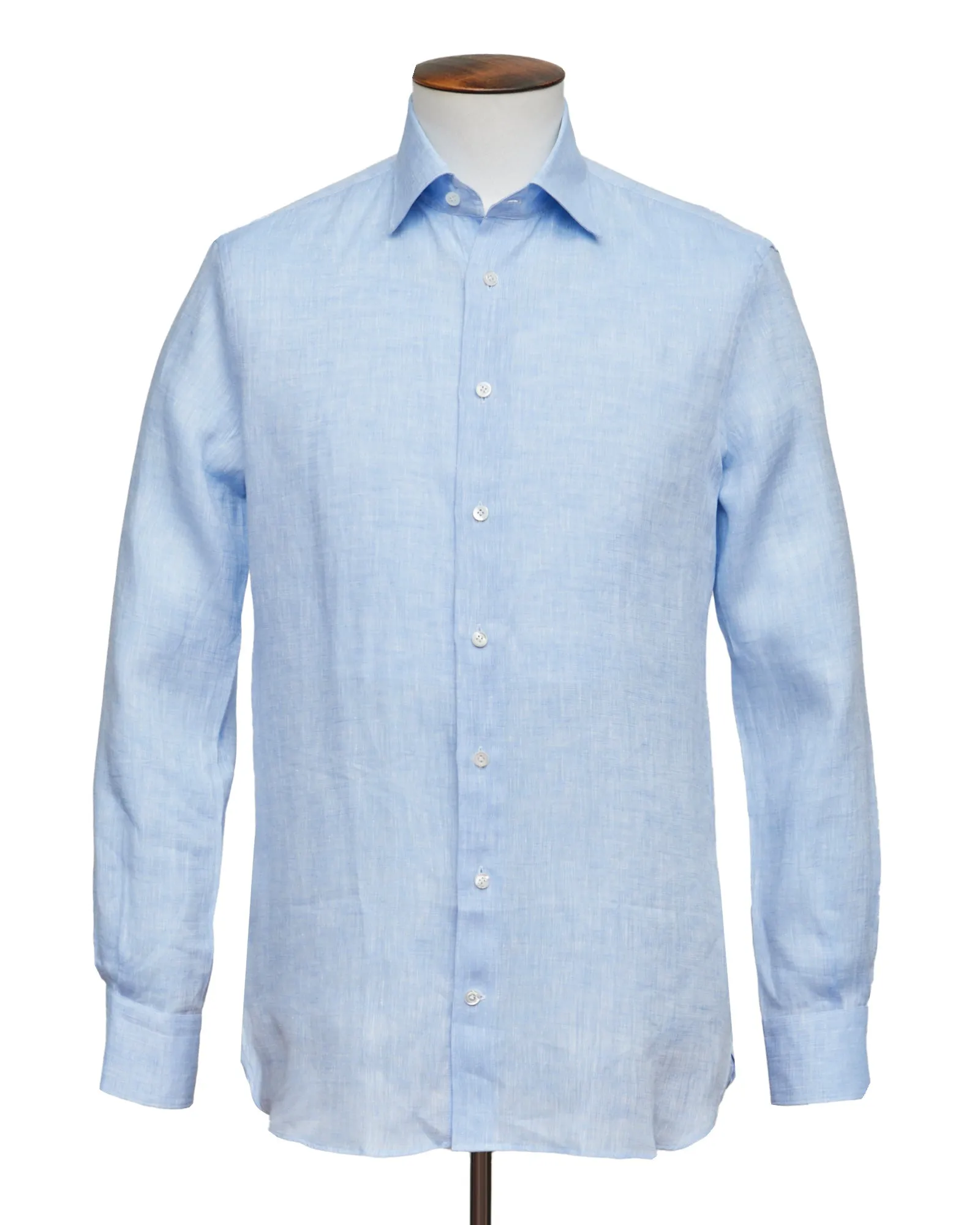 Crest Shirt - Cornflower Blue Linen