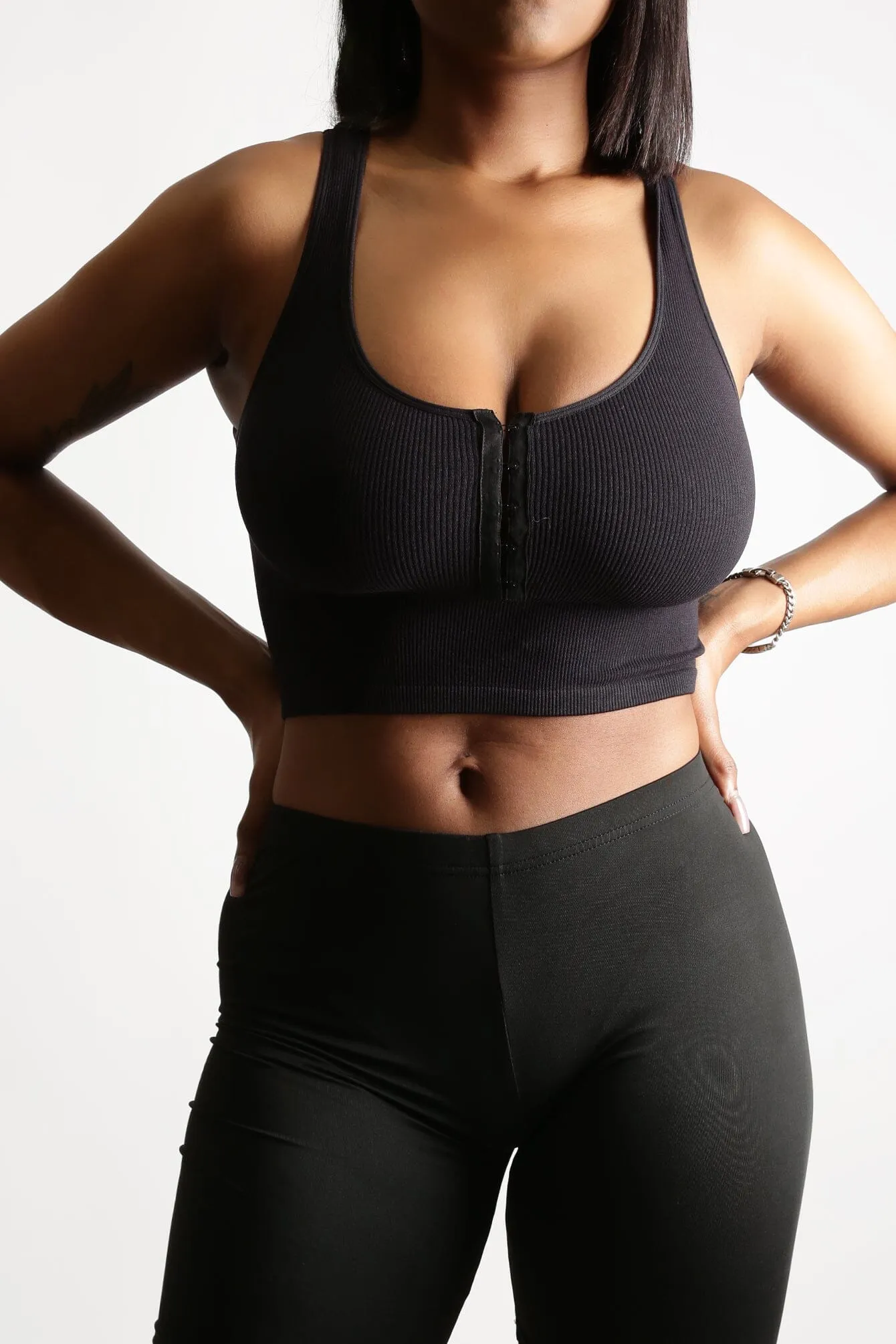 Dangerously In Love Hook & Eye Detail Crop Top