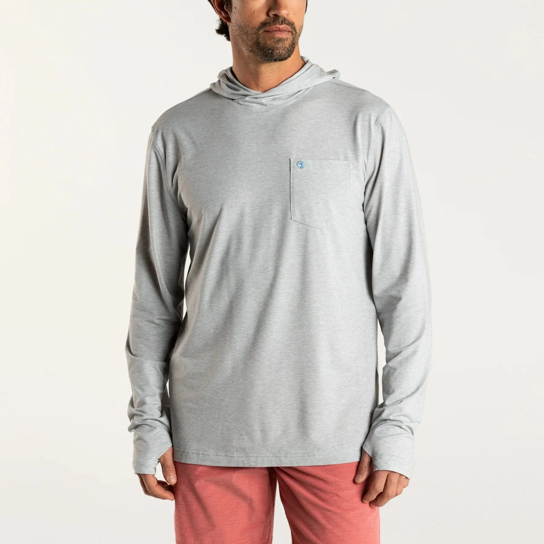 Duck Head Longsleeve Windward Performance Hooded T-Shirt - Men's