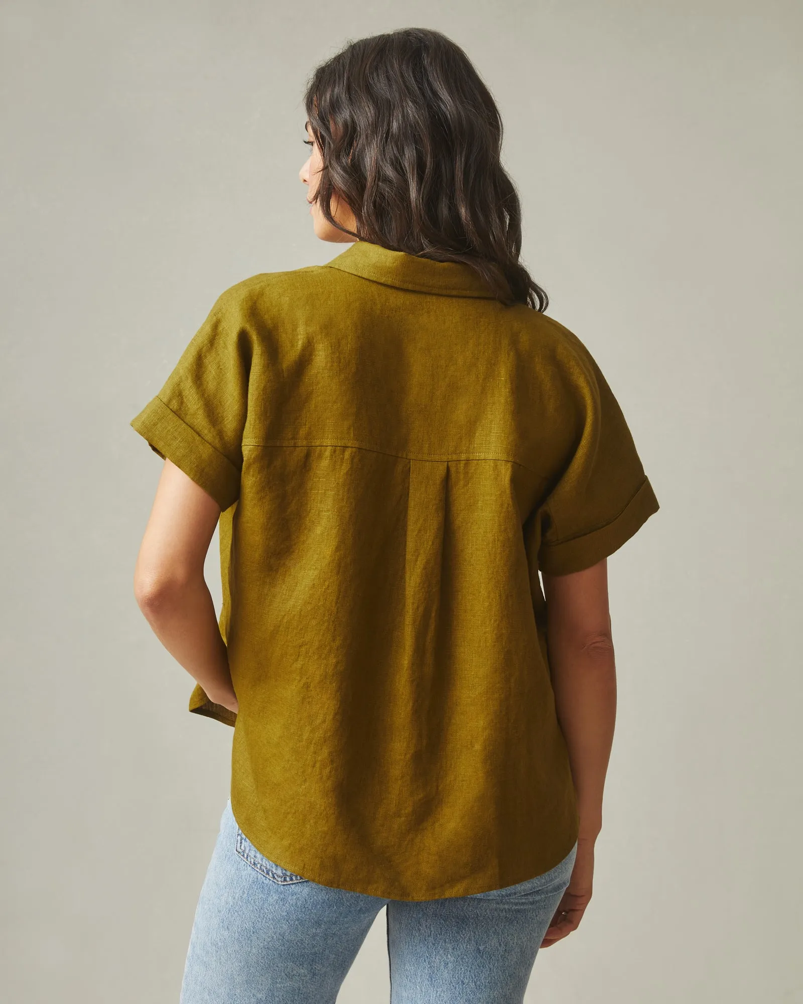 Easy Linen Shirt - Fir Green