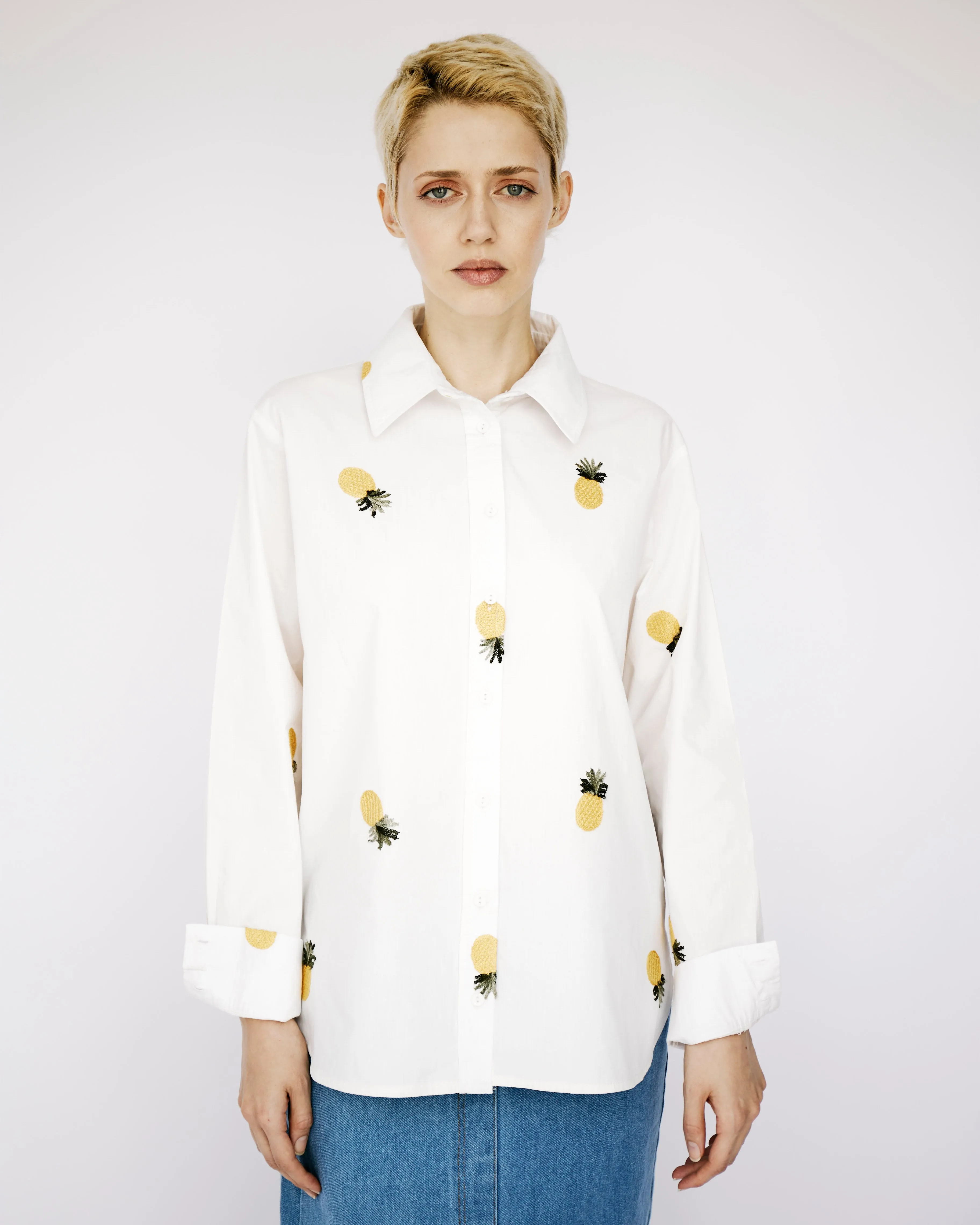 Embroidered Shirt in pineapple