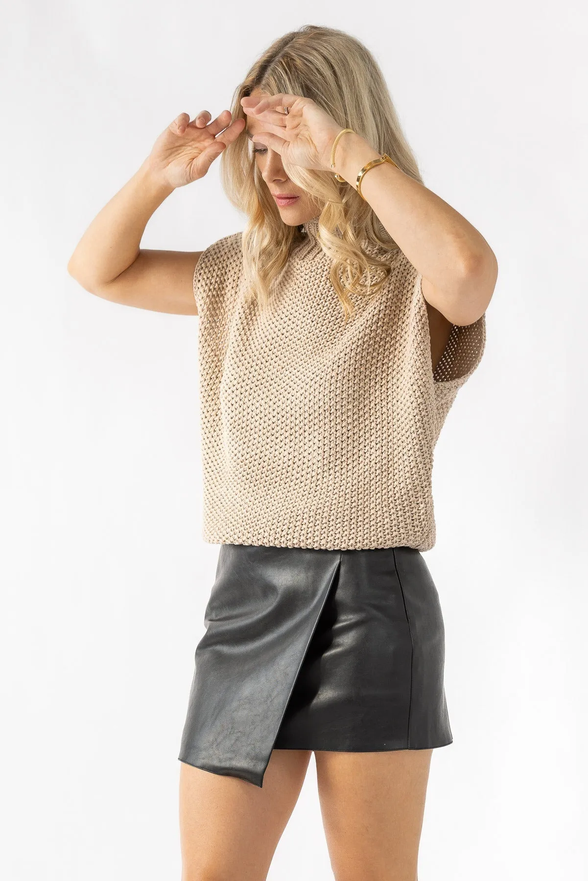 Falling For You Taupe Sweater Vest - Final Sale