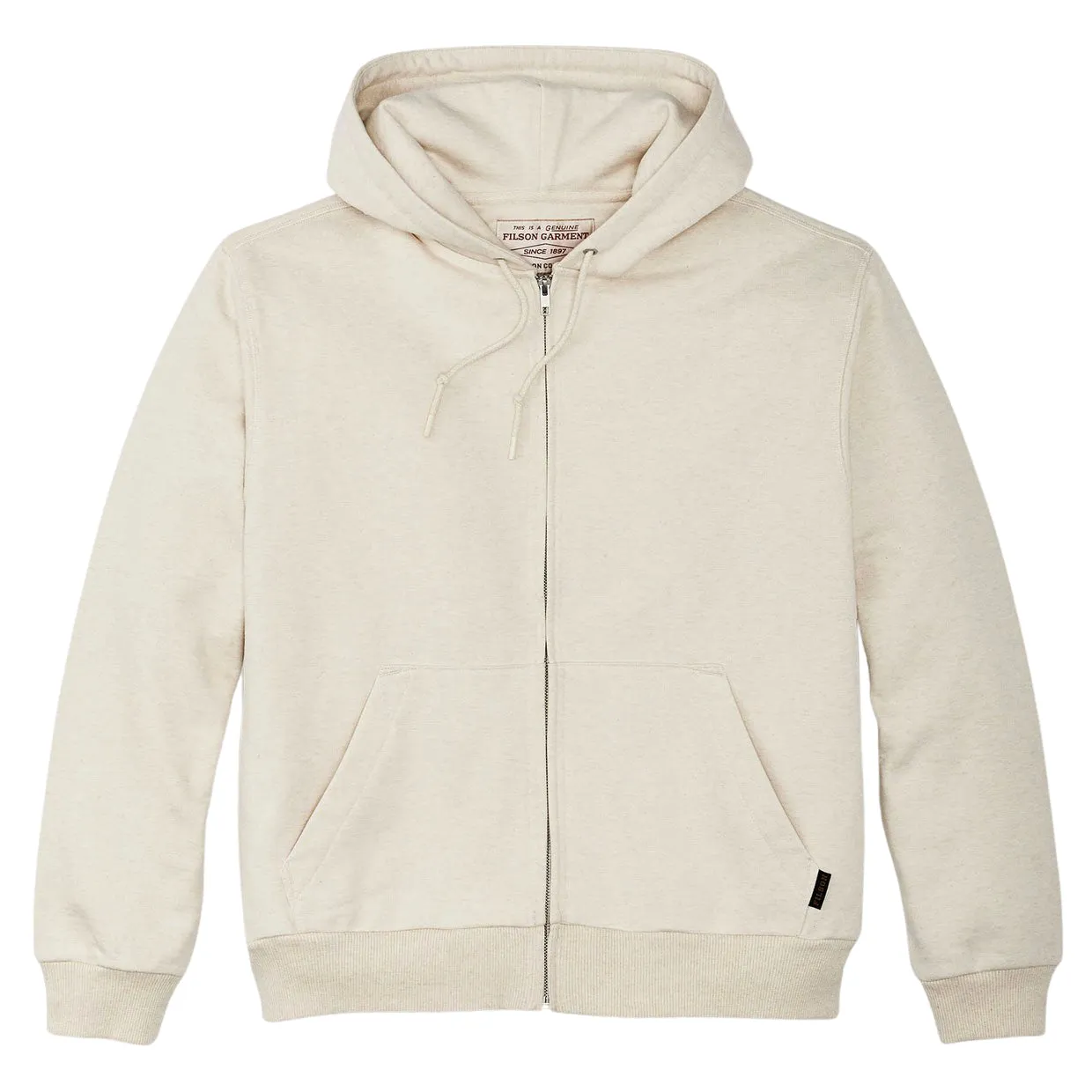 Felpa Uomo Filson Prospector Full-Zip Hoodie Bianco Panna