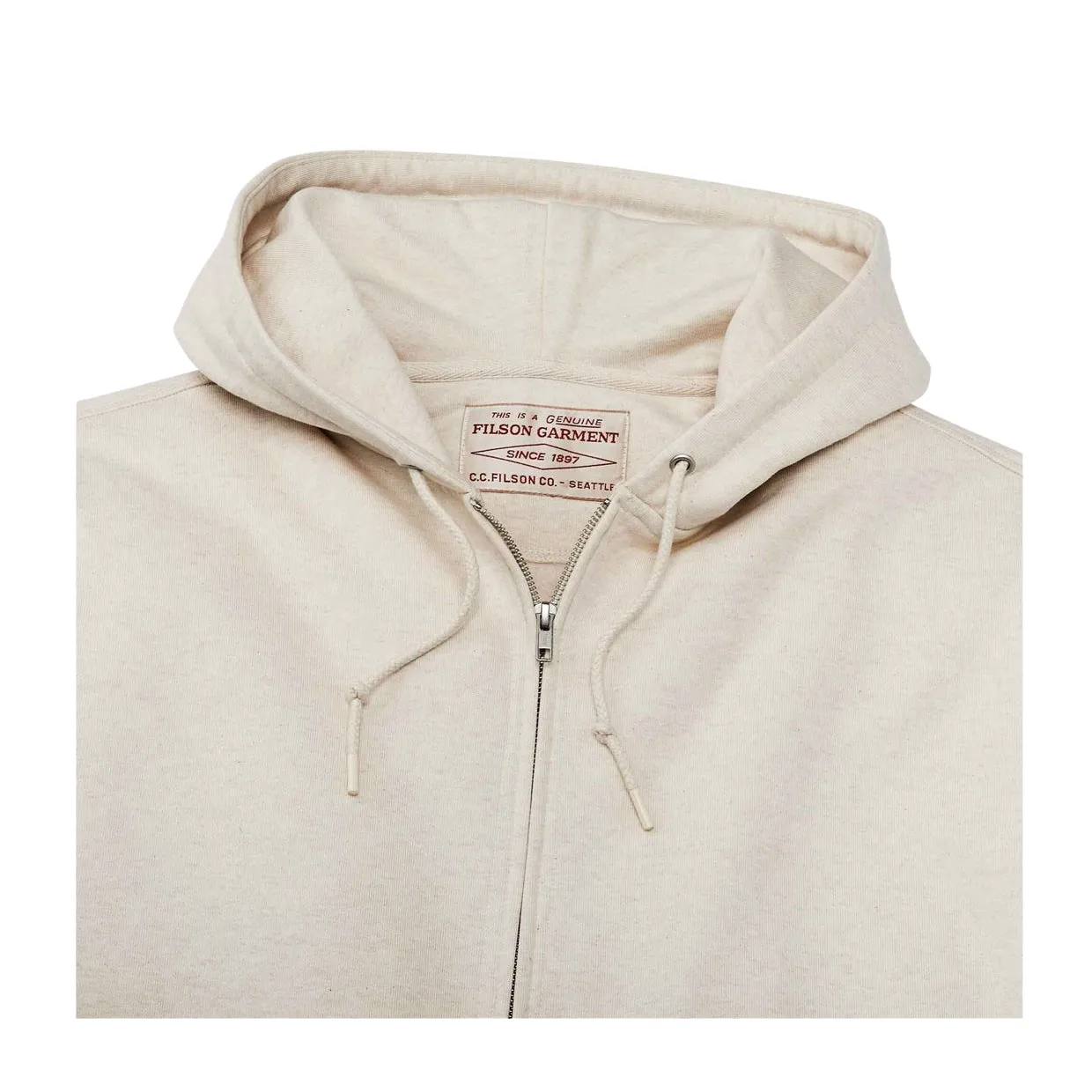 Felpa Uomo Filson Prospector Full-Zip Hoodie Bianco Panna