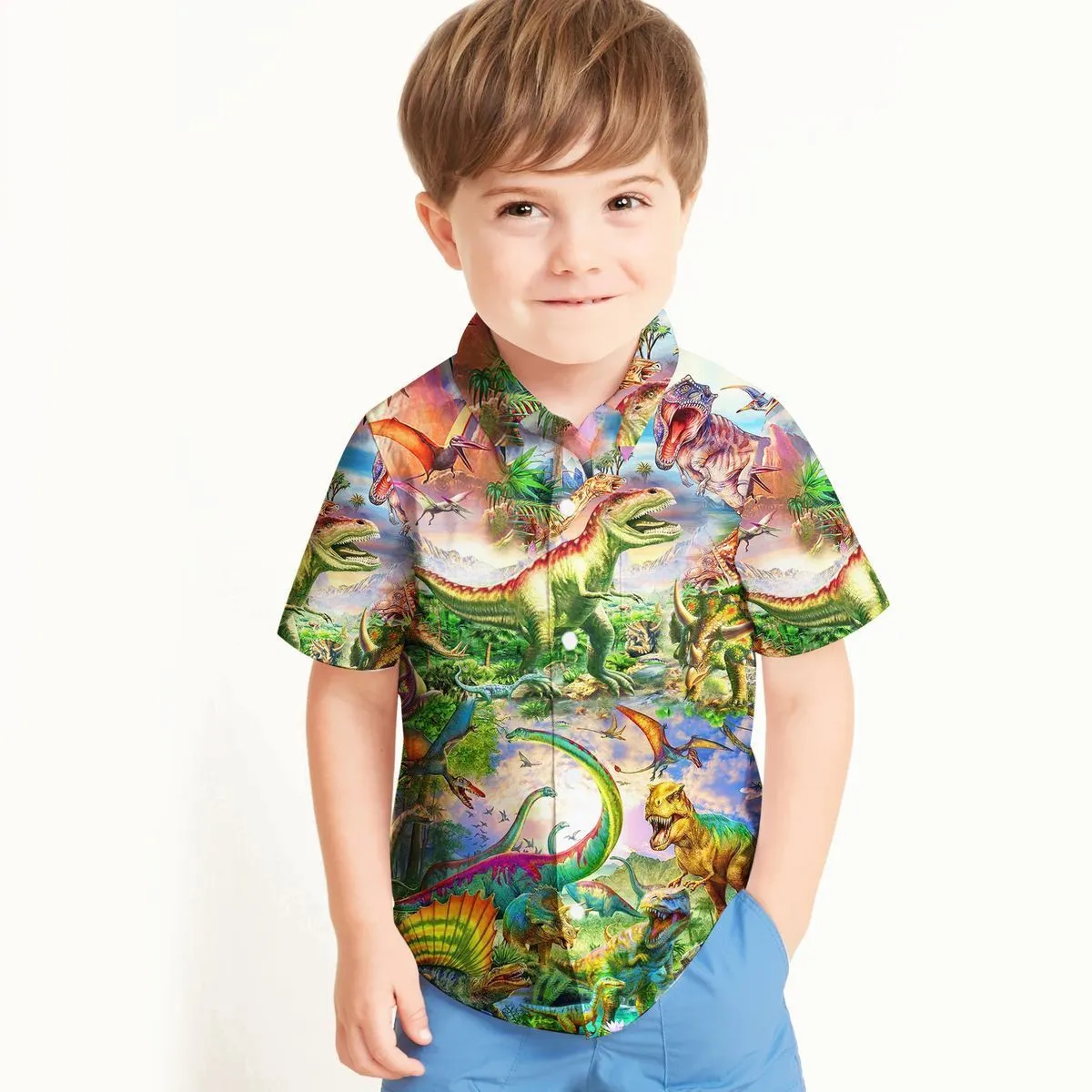 Gearhuman 3D Dinosaur Hawaii Shirt