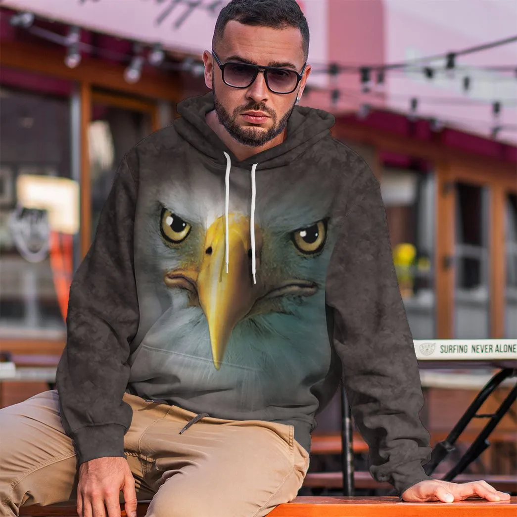 Gearhuman 3D Eagle Face Tshirt Hoodie Apparel