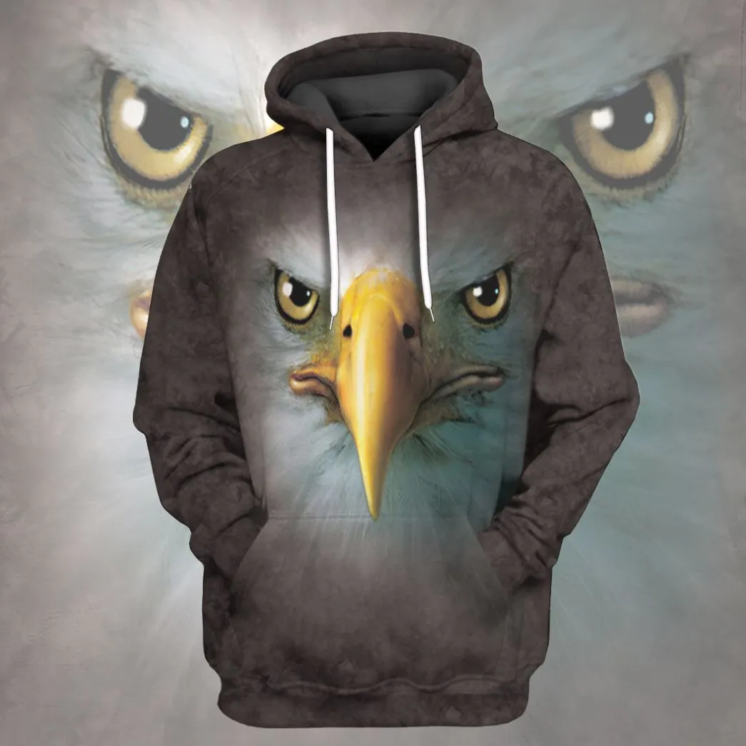 Gearhuman 3D Eagle Face Tshirt Hoodie Apparel