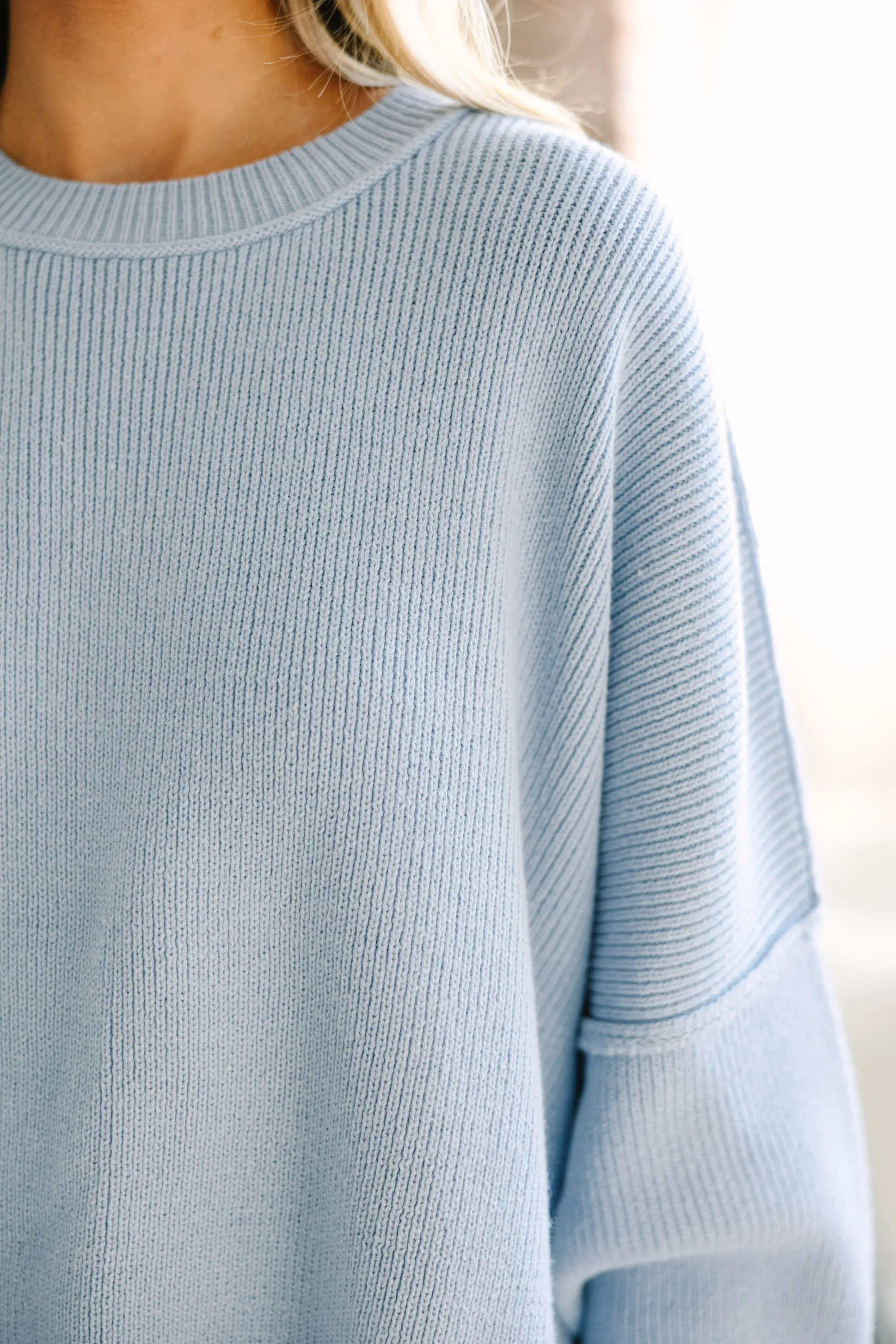 Give You Joy Light Blue Dolman Sweater