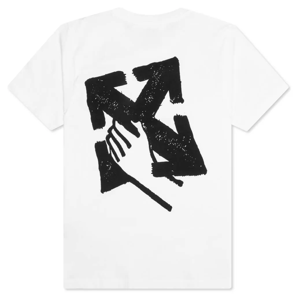 Hand Arrow Slim S/S Tee - White/Black