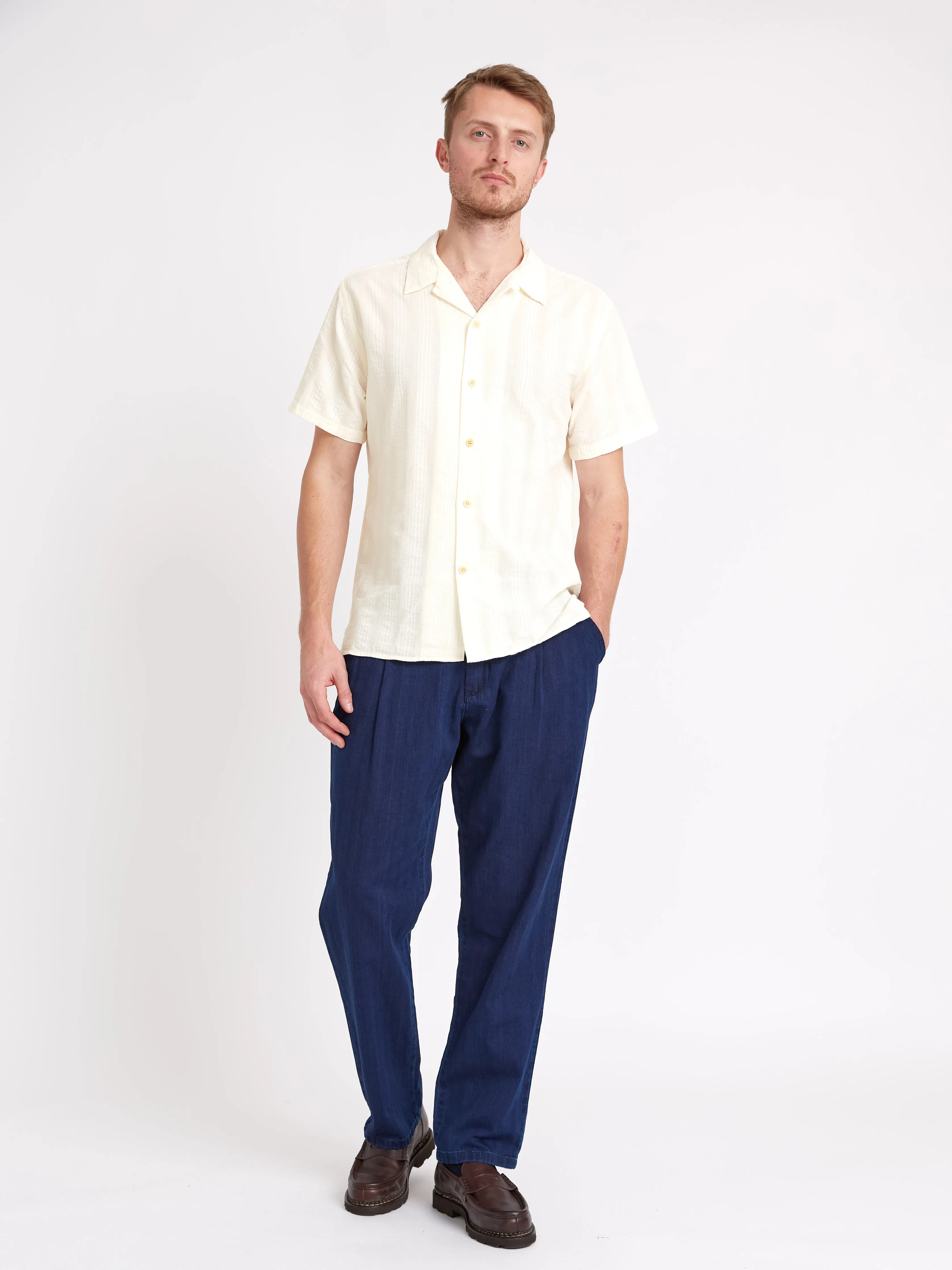 Havana Short Sleeve Shirt Yardley Cream