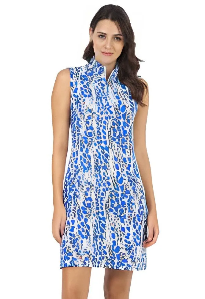 IBKUL Dress S/less Kamila Blue/Black