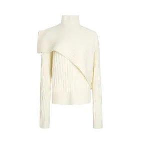 Ivory Turtleneck Sweater Top