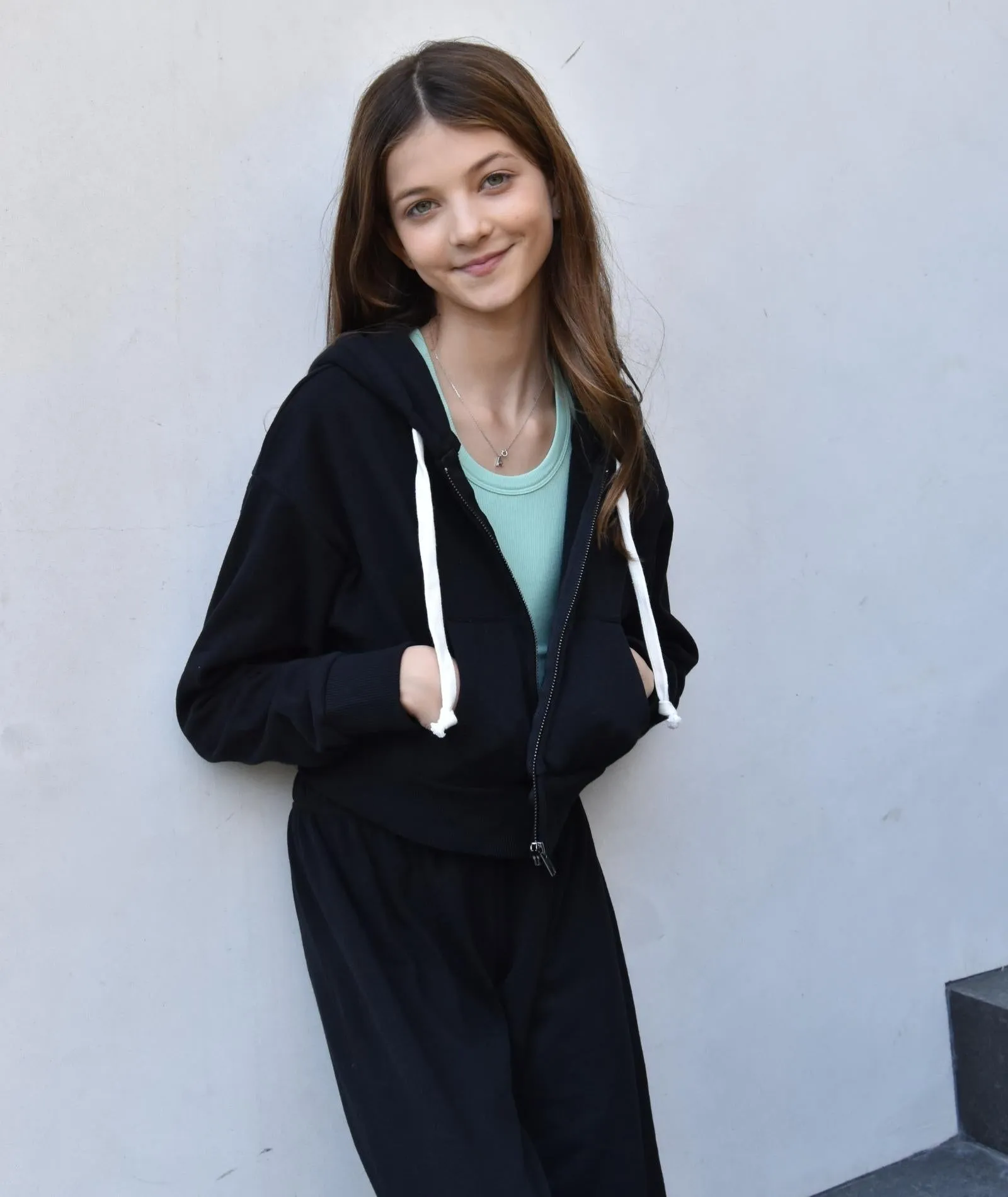 Katie J NYC Girls Dylan Crop Zip Hoodie