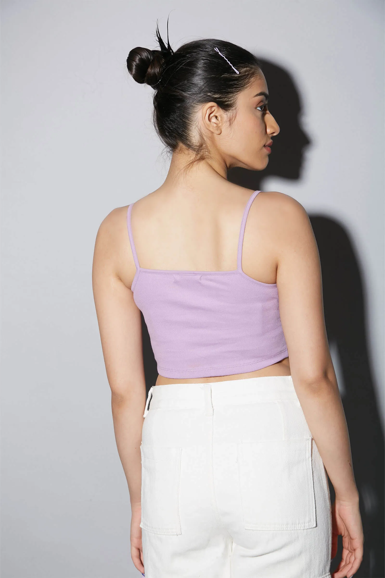 Lilac Frill Crop Top