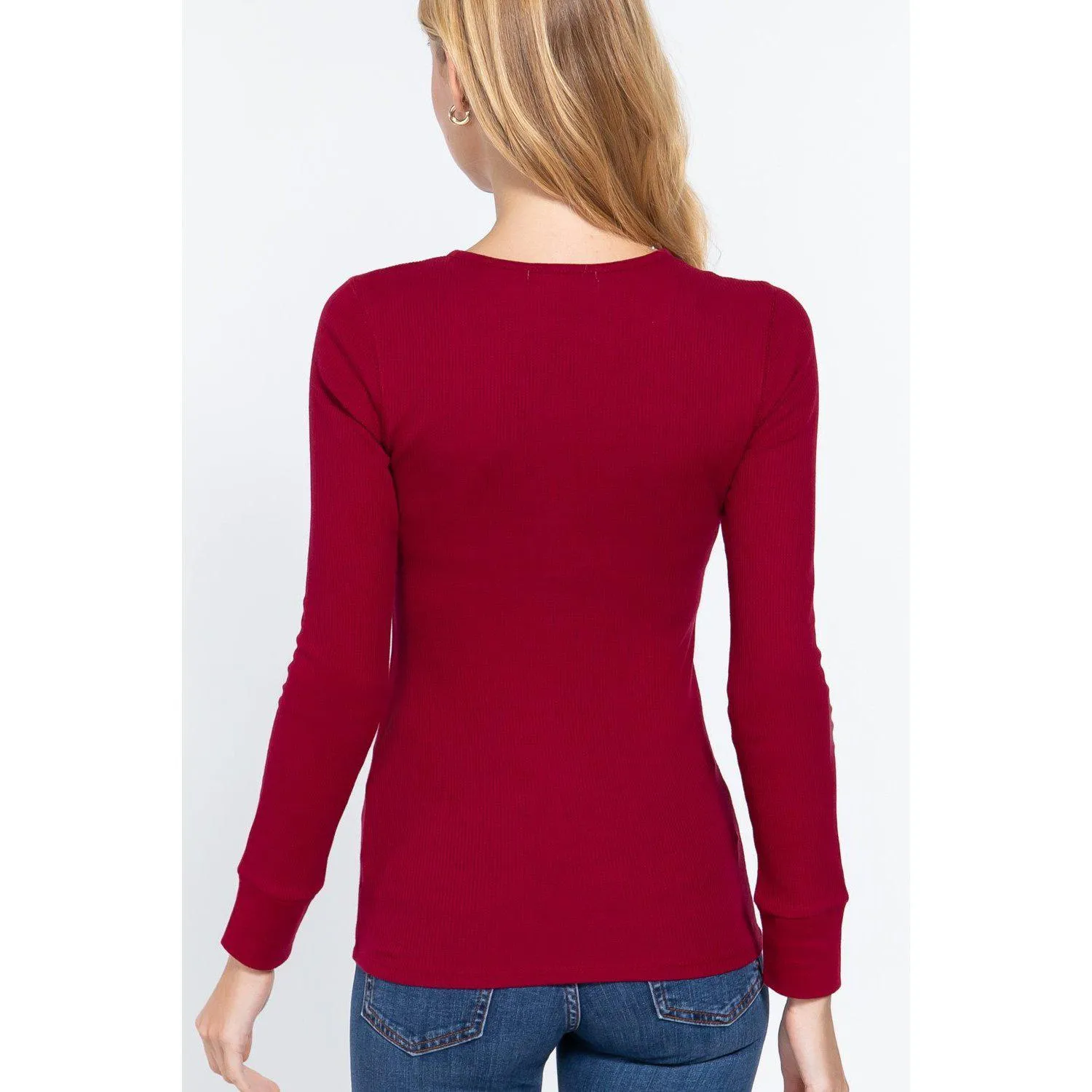 Long Slv Scoop Neck Thermal Top