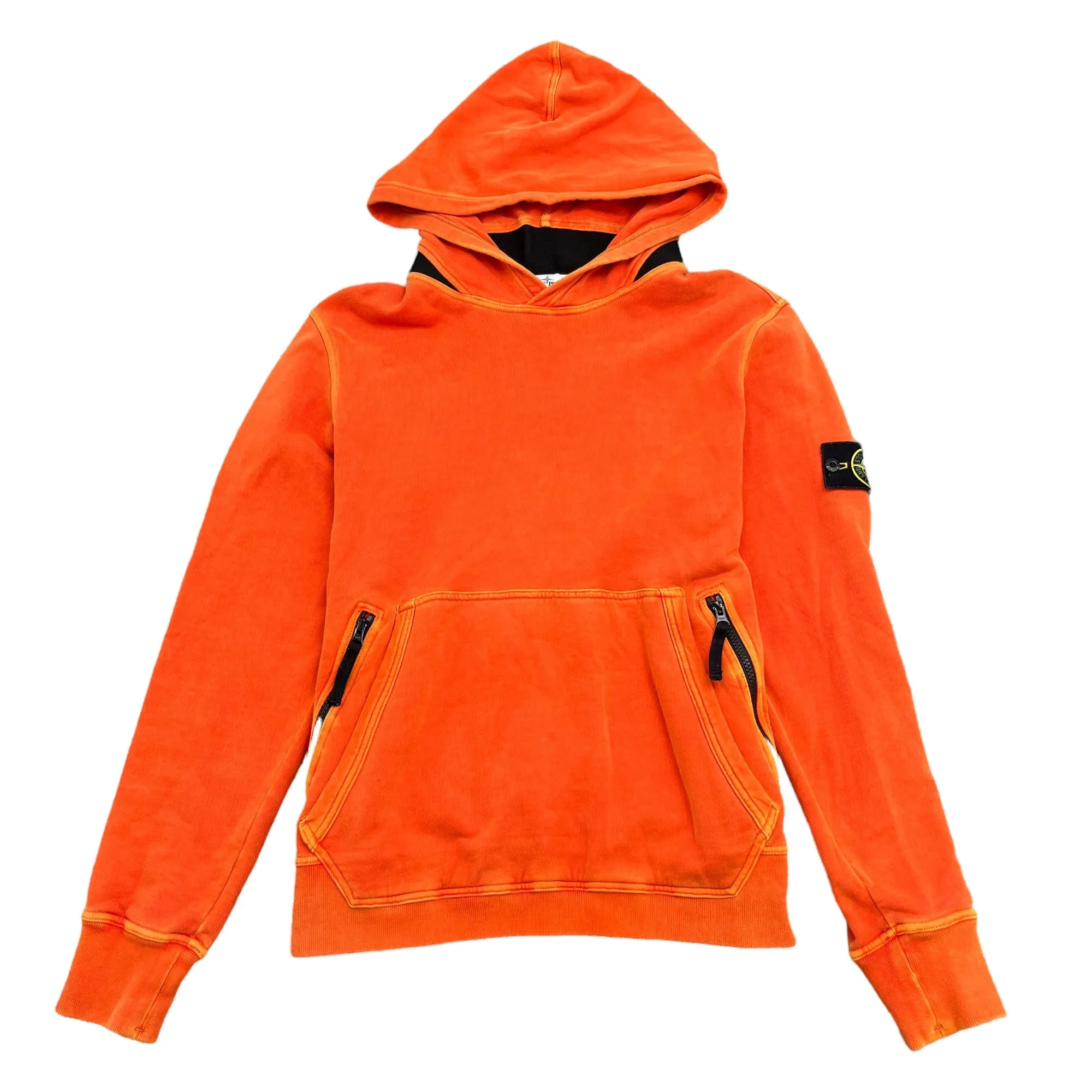 Men's Applique Logo Hoodie Orange Size L